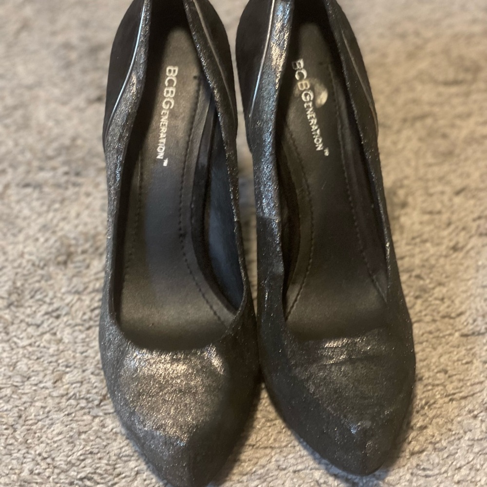 Bcbgeneration Glitter Black Heels - image 4